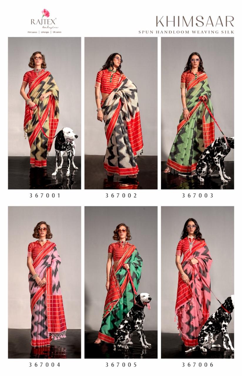 Khimsaar By Rajtex Printed Mal Spun Handwoven Silk Sarees Wholesale Price In Surat